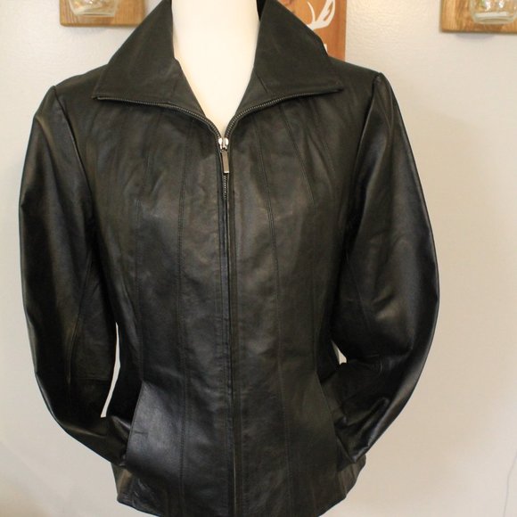 East 5th Jackets & Blazers - East 5th Genuine Leather Zipper Jacket